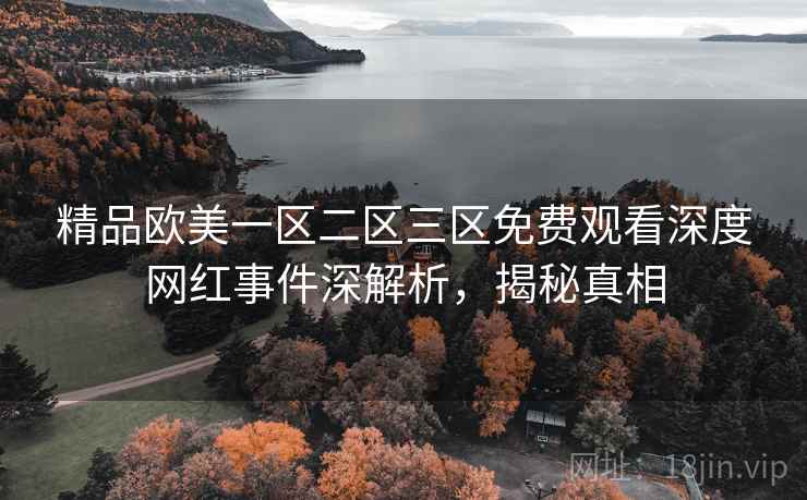 精品欧美一区二区三区免费观看深度网红事件深解析，揭秘真相