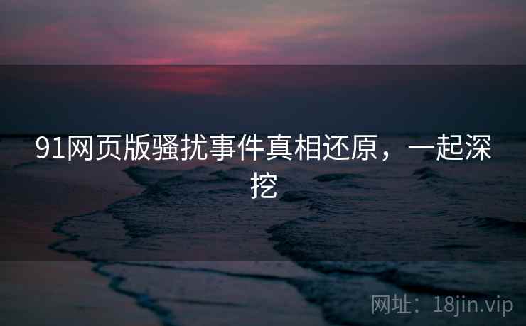 91网页版骚扰事件真相还原，一起深挖